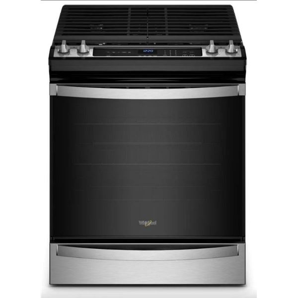 Whirlpool WEG745H0LZ Gas Range, 30 inch Exterior Width, Self Clean, Convection, 5 Burners, 5.8 cu. f