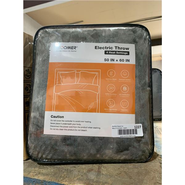 Woomer Electric Throw 4 Heat Settings 50"x60"