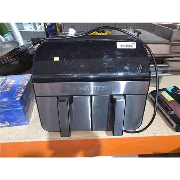 Gourmia 10-Quart Dual Basket Digital Air Fryer, with 7 Functions, Smart Finish and Match Cook