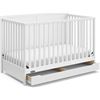 Image 1 : Grace Melrose 5 in 1 Crib Convertible Crib With Drawers White