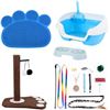Image 1 : SIVEIS Cat Kitten Starter Kit, New Cats Litter Tray Set Includes Cat Litter Box/Cat Litter Shovel/Ca