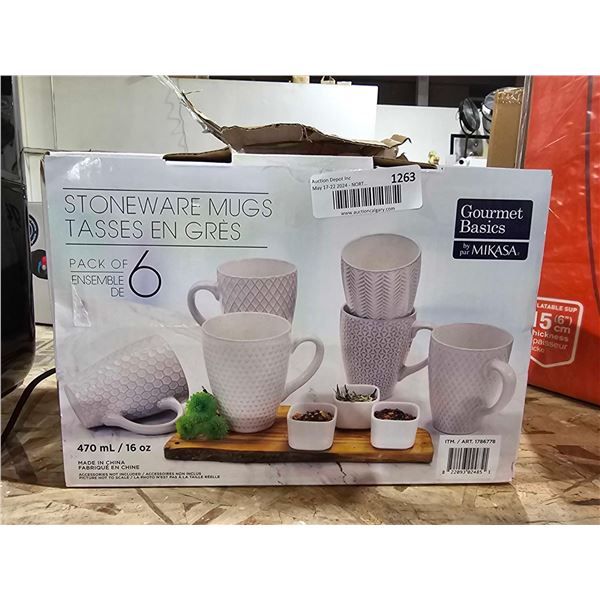 Gourmet Basics by Mikasa6 pc Stoneware Mug Set