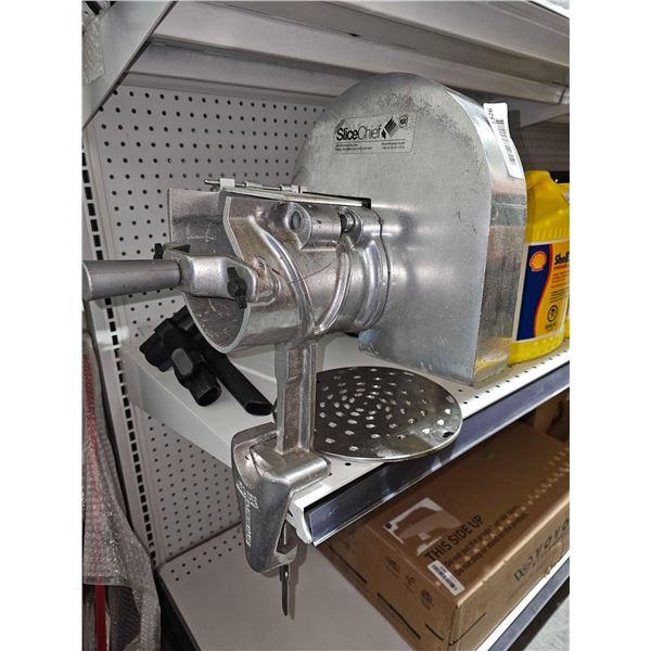 THE SLICE CHIEF HD COMMERCIAL COUNTER-TOP HAND CRANK VEGETABLE SLICER MACHINE