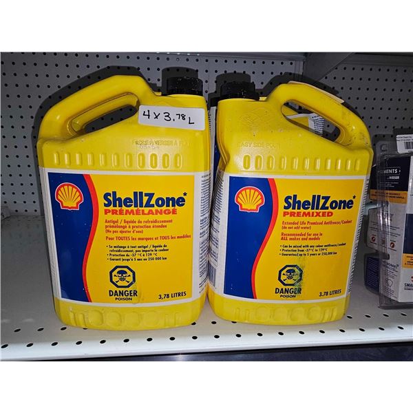 Shellzone Premixed Antifreeze / Coolant 4x3.78L