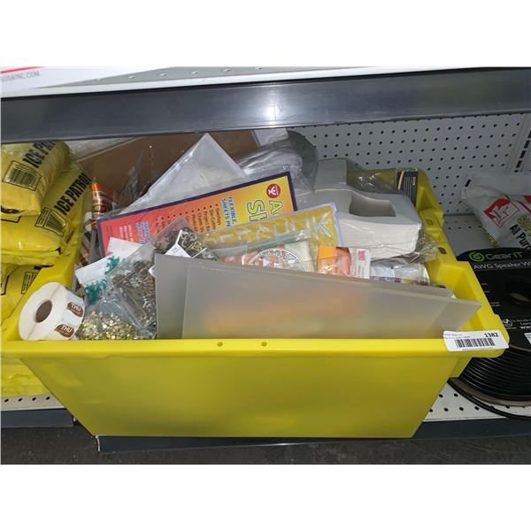 Large Bin of Craft Supplies