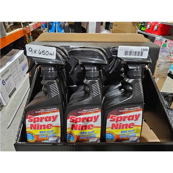 Spray Nine BBQ & Grill Cleaner 9x650ml