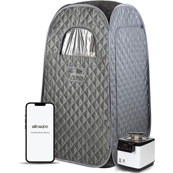 WillowyBe Portable Steam Sauna with Bluetooth Control, Steamer, Body Tent, Foldable Chair | Personal