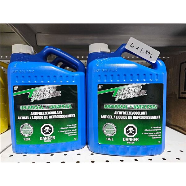 TURBO-POWER Universal Antifreeze/Coolant. LOT of 6.