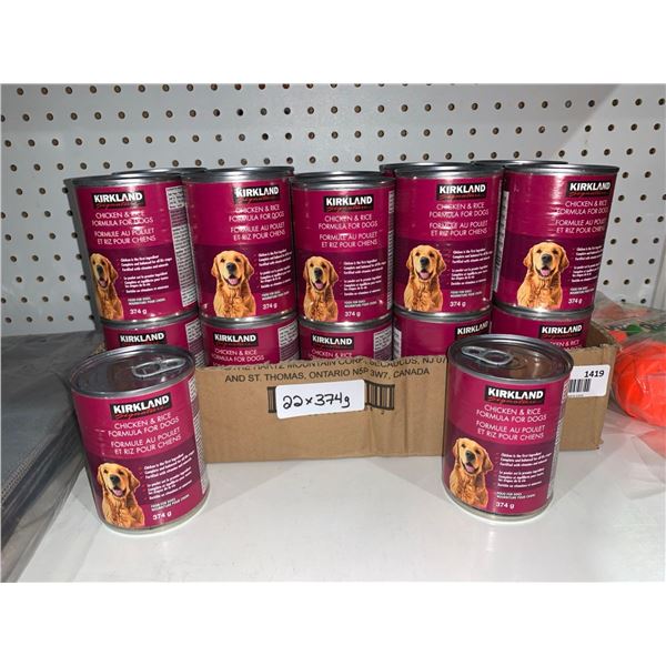 Kirkland Signature Chicken & Rice Formula  For Dogs 22 x 374g Dog Food