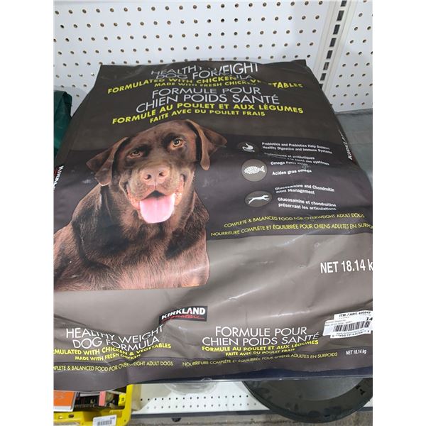 Kirkland Healthy Weight Dog Formula Kibble 18.14kg