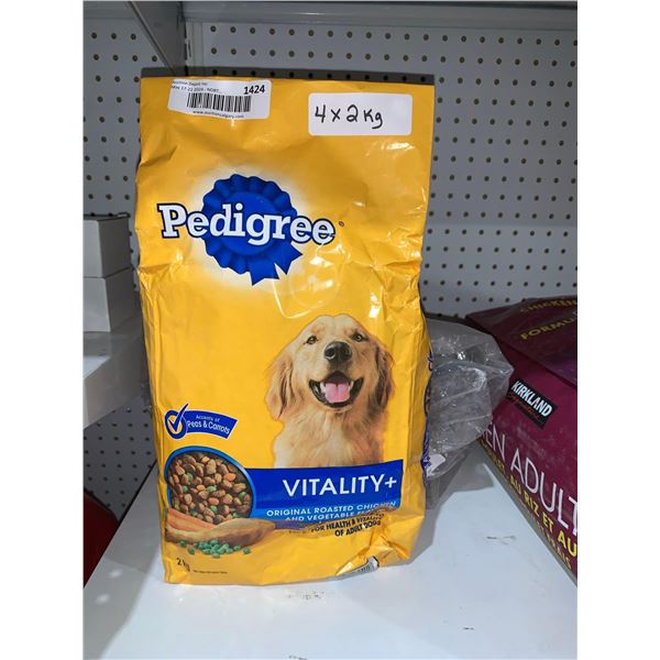 Pedigree vitality + roasted chicken dog food 4x2kg
