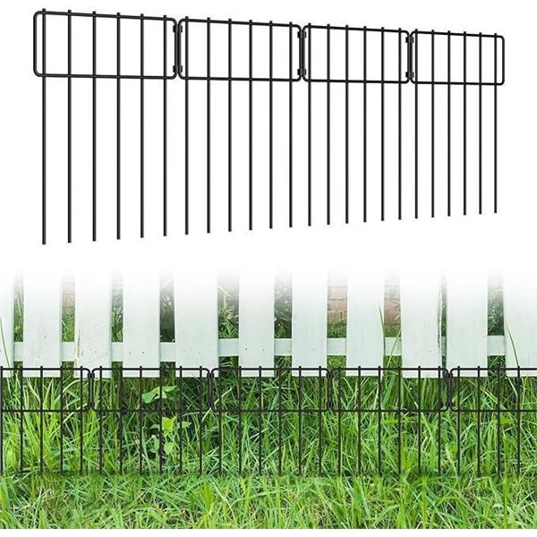 20 Pack Animal Barrier Fence, 17 in(H) X 20 Ft(L) No Dig Fence Decorative Fencing Border for Dog Rab
