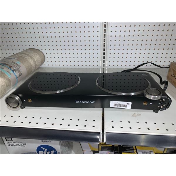 Techwood 1800W Electric Stove Double Burner for Cooking, Infrared Ceramic Hot Plates Double Cooktop,