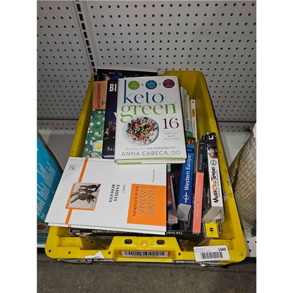 Bin Lot of Assorted Adult Books