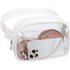 Image 1 : Clear Belt Bag Clear Fanny Pack for Women Stadium Approved Waterproof Waist Bag See Through PVC Cros