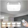 Image 1 : Rechargeable Motion Sensor Light with Remote: 3000-6000K Dimmable Wireless Closet Light, 6.4 inch Ba