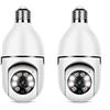 Image 1 : 2.4GHz Light Bulb Security Camera, Light Bulb Camera WiFi Outdoor,360 Degree Pan/Tilt Indoor Surveil