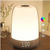 Image 1 : Touch Wake Up Night Light with Sunrise Simulation Alarm Clock, 3 Ways Dimmable Warm White Bedside La