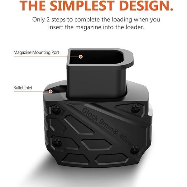 Ludex Magazine Speed Loader for Glock 9mm/.40.Fits Glock 17,18,19,22,23,24,26,27,34,35,45 and 47 Mag
