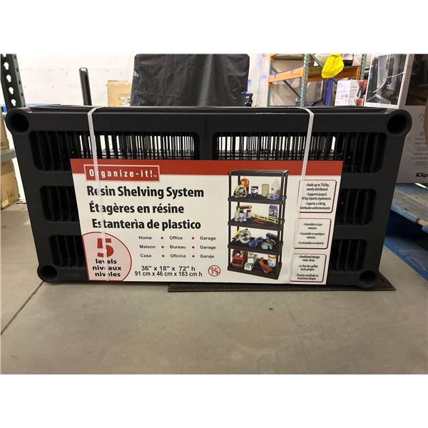 Organize-it! Resin shelving system 36"x18"x72"h