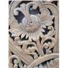 Image 2 : Hand-carved Floral Wood Panel