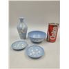Image 1 : Copeland Spode Geisha Blue Glassware Made in England