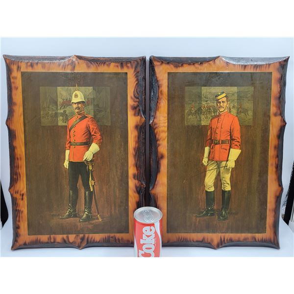 Royal Canadian Mounted Police Pictures Lacquered on Wood