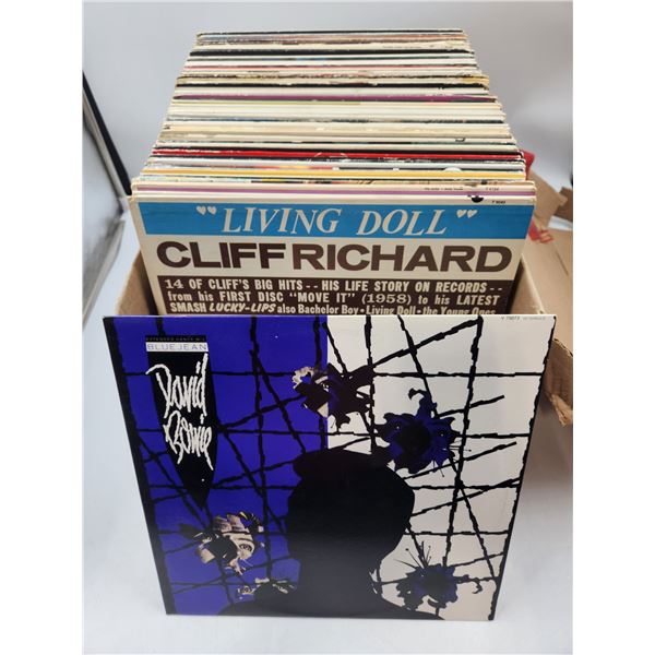 Box of Vinyl Records