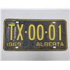 Image 1 : Vintage 1969 Alberta License Plate