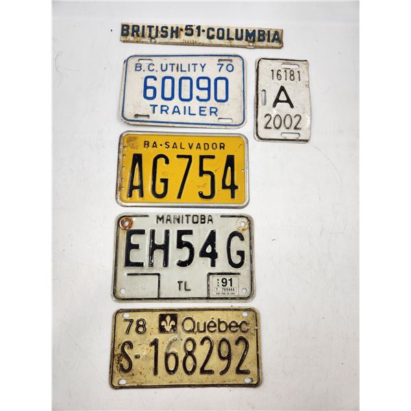 Vintage Canadian License Plates