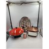 Image 1 : Vintage Toastess Electric Wok, Mid-century GE Electric Roaster, & Plated Meat Serving Tray