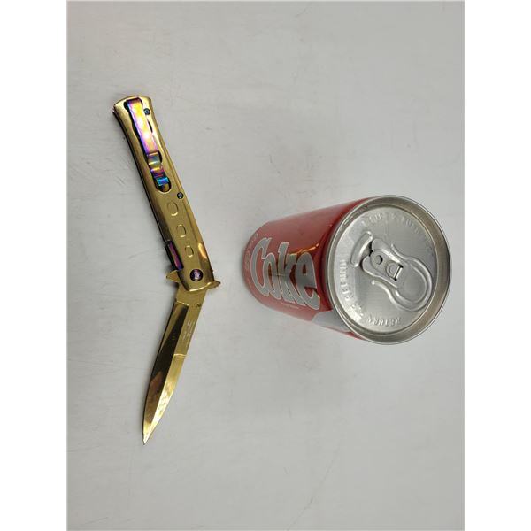 Surgical Steel Gold Stiletto Switch Blade