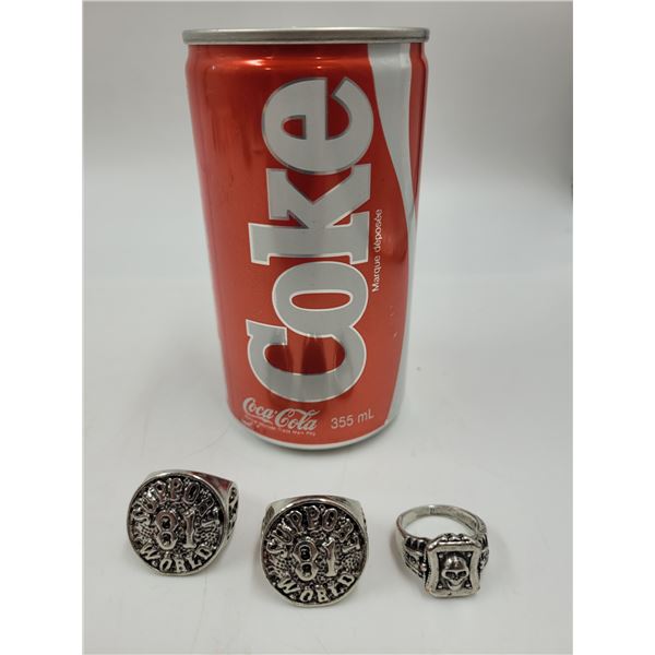 Lot of 3 Men's Rings