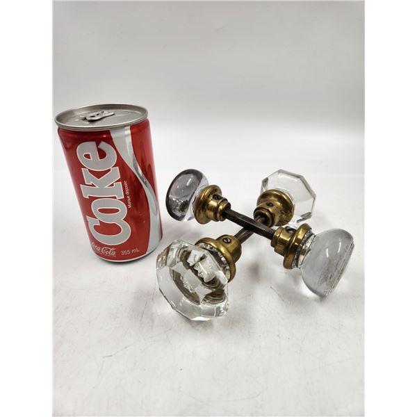 Antique Glass Doorknob Sets on Spindles