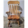 Image 1 : Vintage Heavy Large Solid Oak Rocking Chair