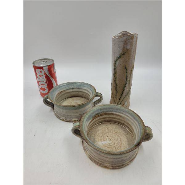 Pottery Bowls and Vase