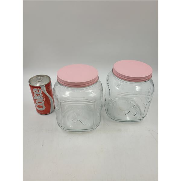 Breast Cancer Glass Jars