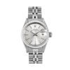 Image 2 : Rolex Ladies Stainless Steel Silver Index Engine Turn Bezel Watch With Rolex Box