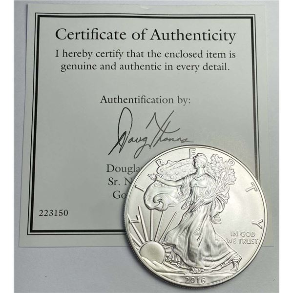 2016 American Silver Eagle