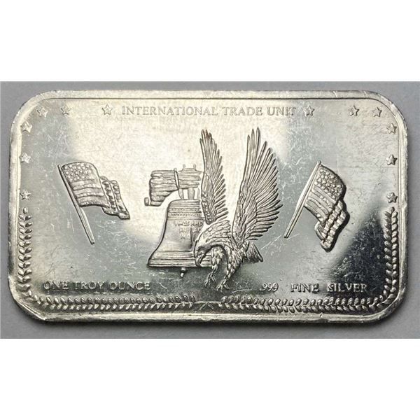 International Trade Unit Fractional 1 ozt .999 Silver Bar