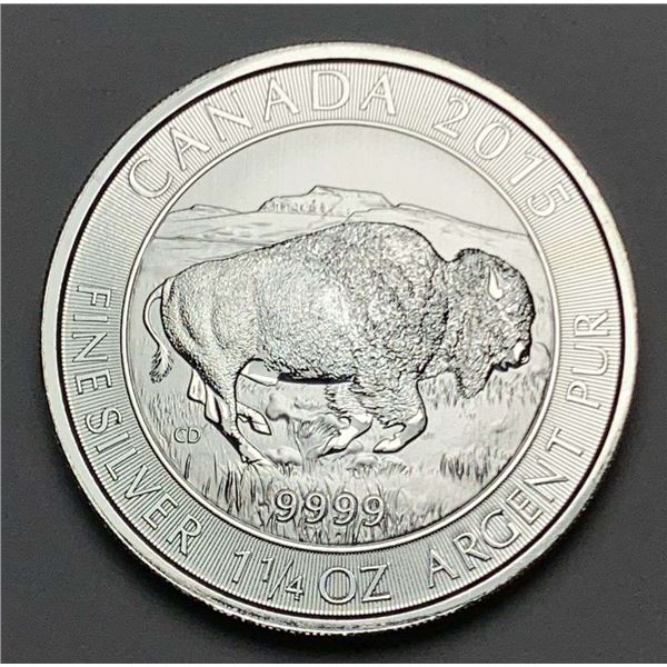 2015 Canada $8 Bison 1.25 ozt .9999 Silver