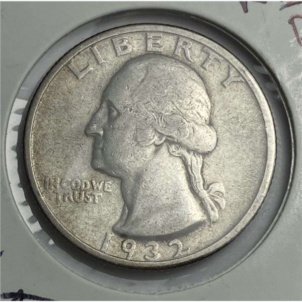 Key Date 1932-S Washington Silver Quarter VG