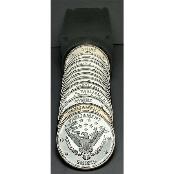Vintage Roll (20-coins) 1984 Parliament Shield 1 ozt .999 Silver