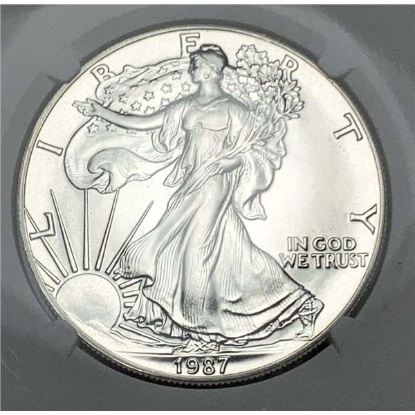 1987 American Silver Eagle MS69 NGC