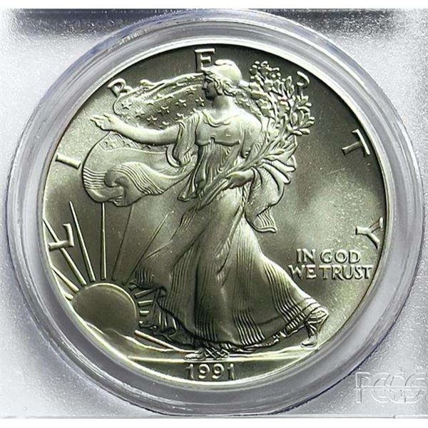 1991 American Silver Eagle PCGS MS69 First Strike