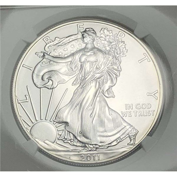 2011 American Silver Eagle NGC MS69 25th Anniversary