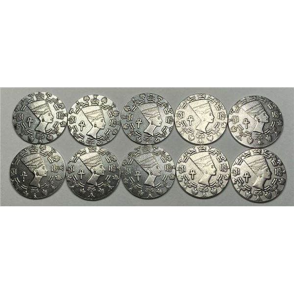 Monarch Medals Egyptian 1/10 ozt .999 Silver (10-coins)