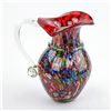 Image 1 : LARGE MURANO MILLEFIORI ART GLASS PITCHER - ITALY