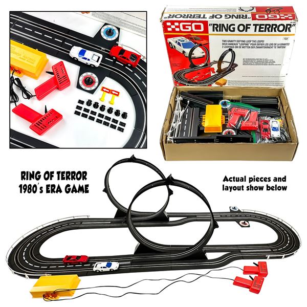 VINTAGE GO RING OF TERROR SLOT CAR TRACK GAME