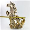 Image 14 : VTG CERAMIC GOLD TONE HORSE SCULPTURE - 16” TALL